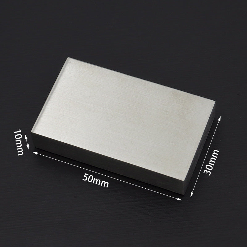 Stainless steel base plate for zipper tooth detacher, 50mm x 30mm x 10mm