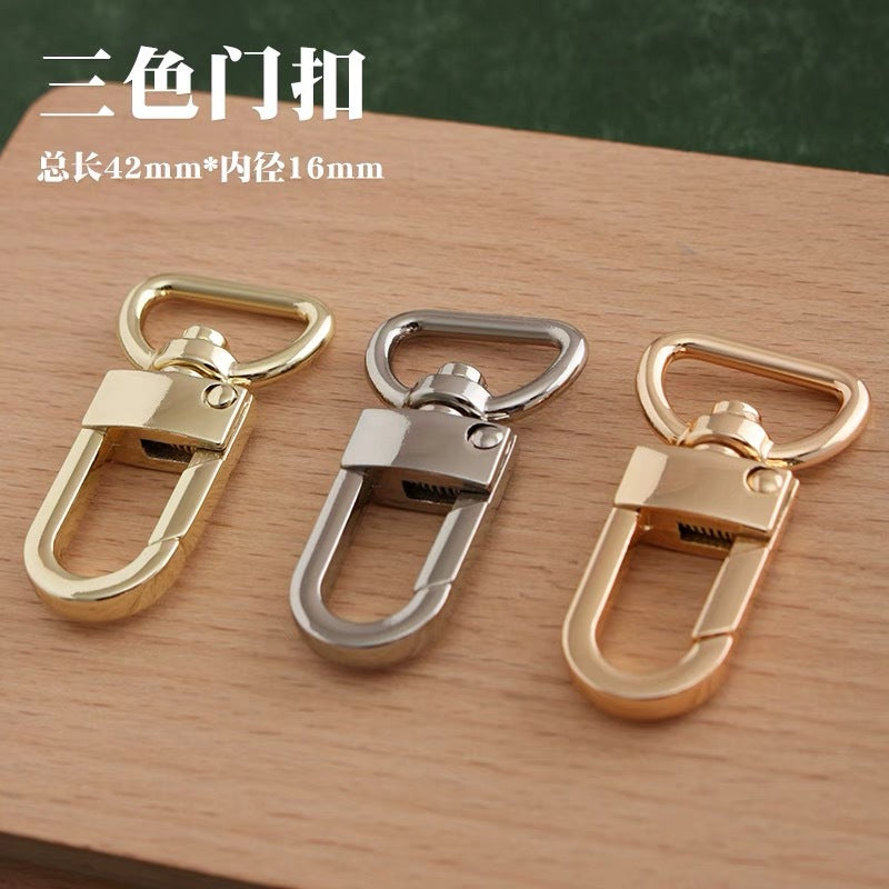 Zinc Alloy Swivel Hook Buckle / Snap Hook – Metal Bag Hardware (Inner Diameter 16mm, 42mm Length)