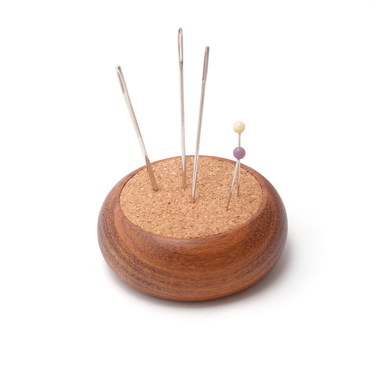 Rosewood Cork Needles Holder For Leathercrafting
