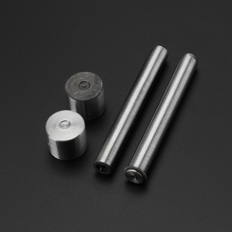 6mm Mini Snap Button Setting Tool Kit, 4-Piece Steel Setter & Die Set for 4-Part Press Studs, BJD Doll Clothes & Mini Bag Making