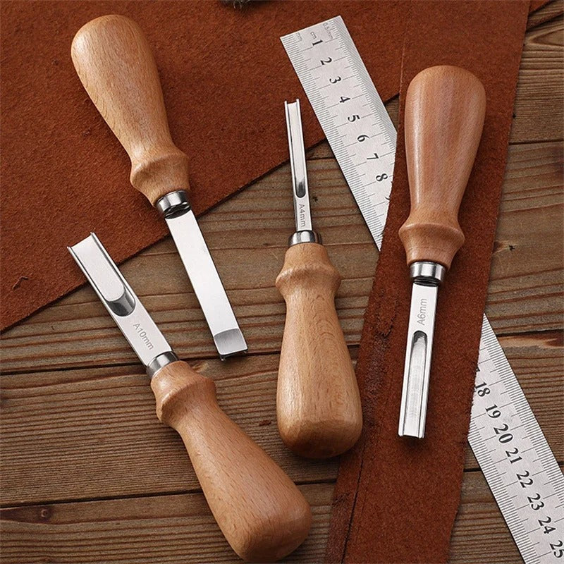 Wide Mouth Leather Edge Beveler / Skiver Tool For Leathercraft