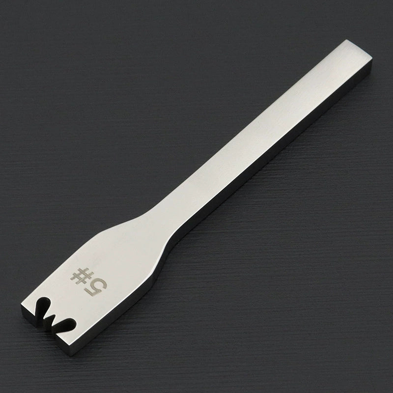 Stainless steel zipper tooth detacher tool for 9? zippers with notched jaws
