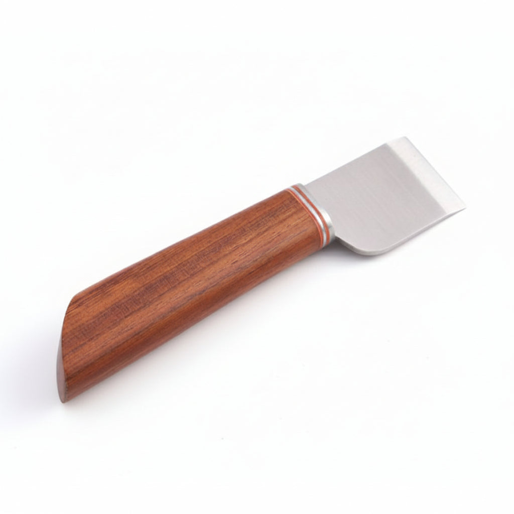 Thumb Knife 36mm For Cutting Leather with Rosewood Handle, Right-Hand Leathercraft Knife for DIY