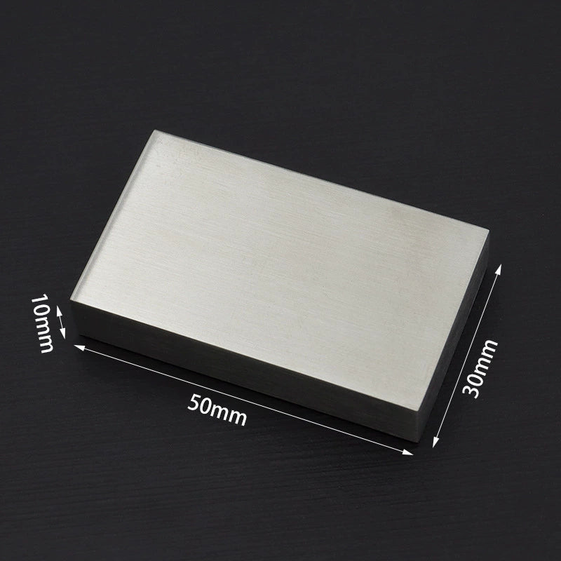 Stainless steel base plate for zipper tooth detacher, 50mm x 30mm x 10mm