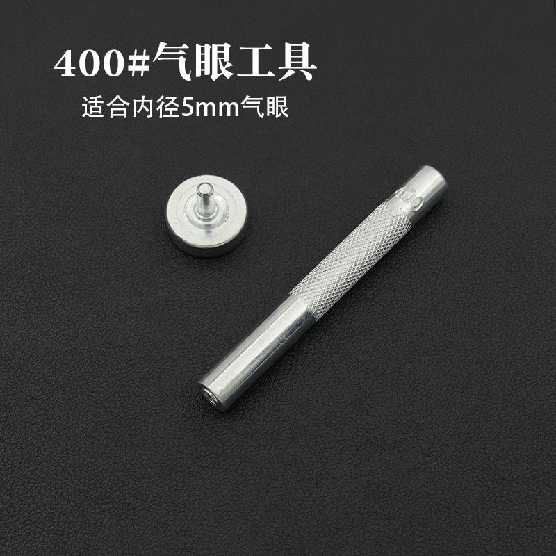 Hand grommet setter with black base die, 5mm inner diameter