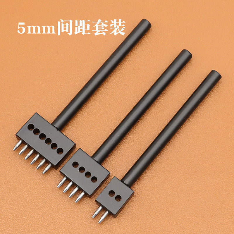 3-piece black punch tool set with 5mm spacing and pin grids