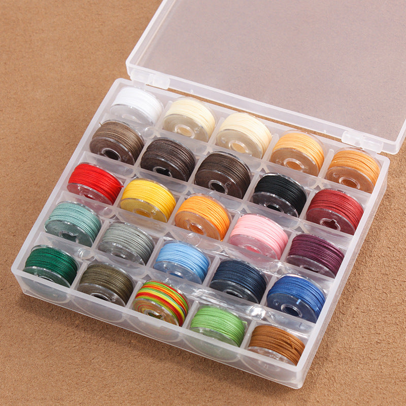 0.55mm / 10 meters Sewing Thread Spool Mini Set with Transparent Plastic Storage Box