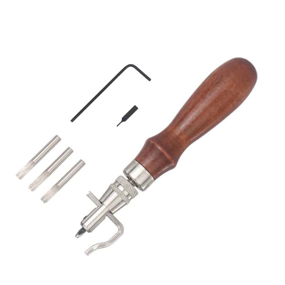 Triple Function 7 in 1 Stitching Groover Beveler & Scriber Set