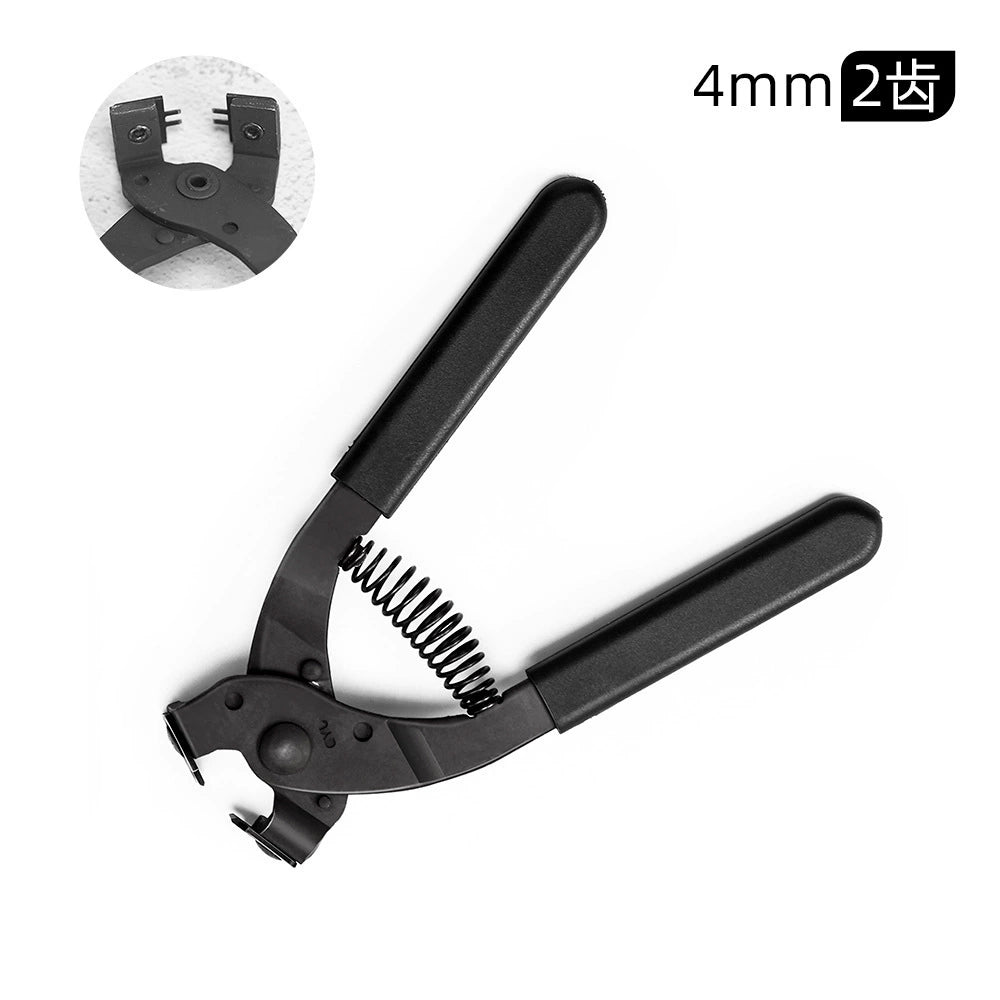 Black cutting pliers with 4mm 2-teeth wheel and spring
