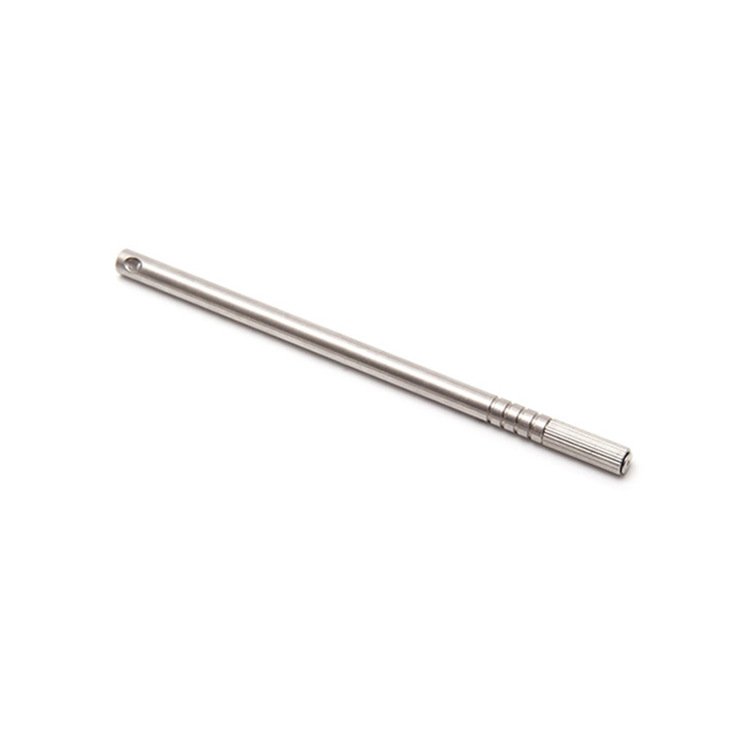 Stainless steel rotary edge oil pen with smooth barrel and ridged roller applicator