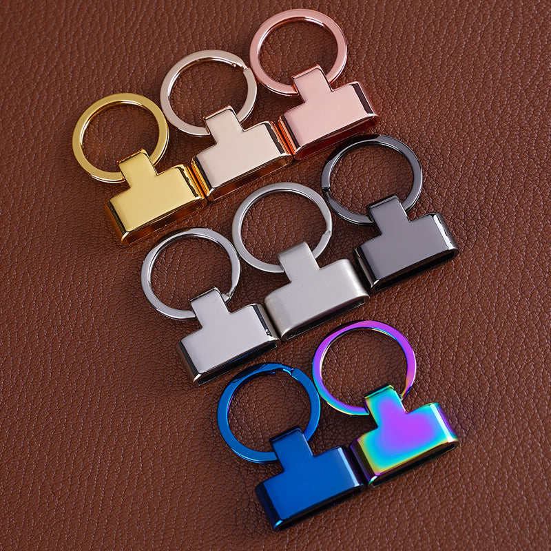 T-Bar Keychain Hardware – Metal Key Ring Clasp for DIY Leather & Bag Making (Multiple Colors)