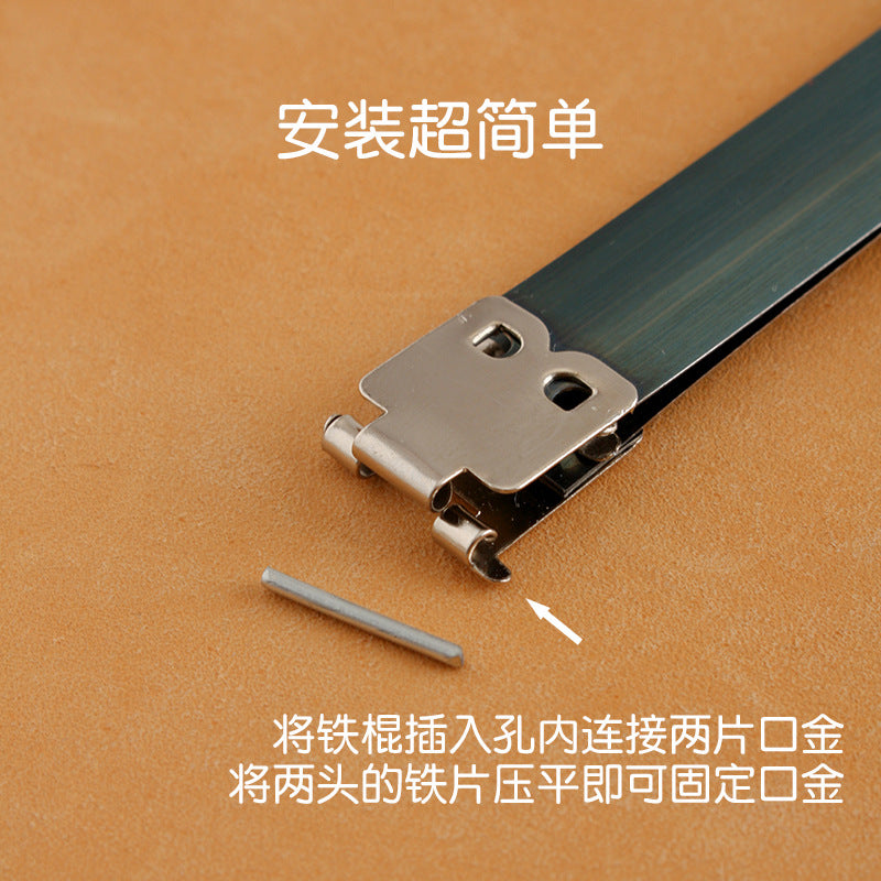 Coin purse snap clasp mechanism with metal latch plate and small pin