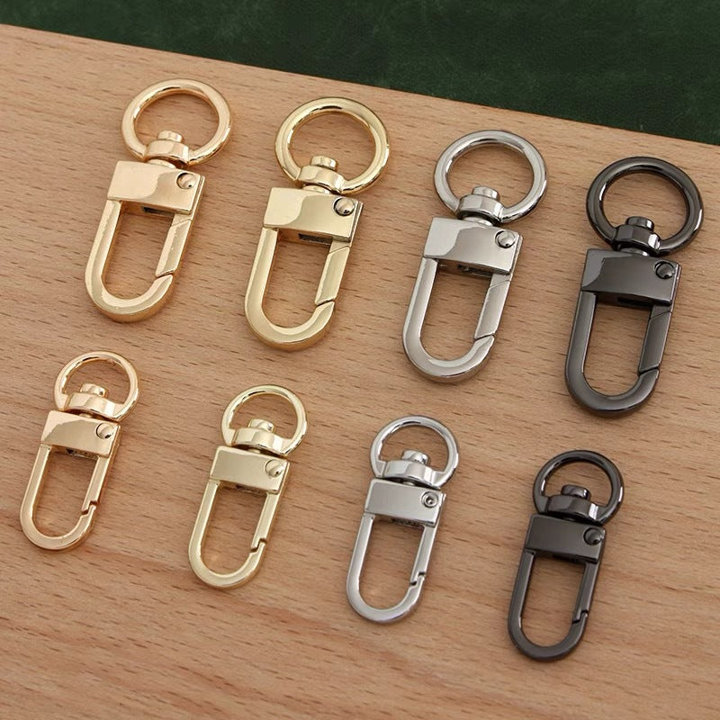 Zinc Alloy Flat Swivel Hook Buckle – Metal Bag & Strap Hardware (Small & Large Sizes, 4 Colors)