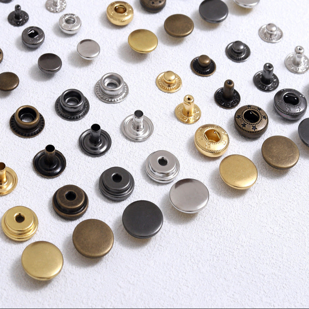 Solid Brass Snap Buttons For Leathercraft in 633, 655 & 831 Sizes
