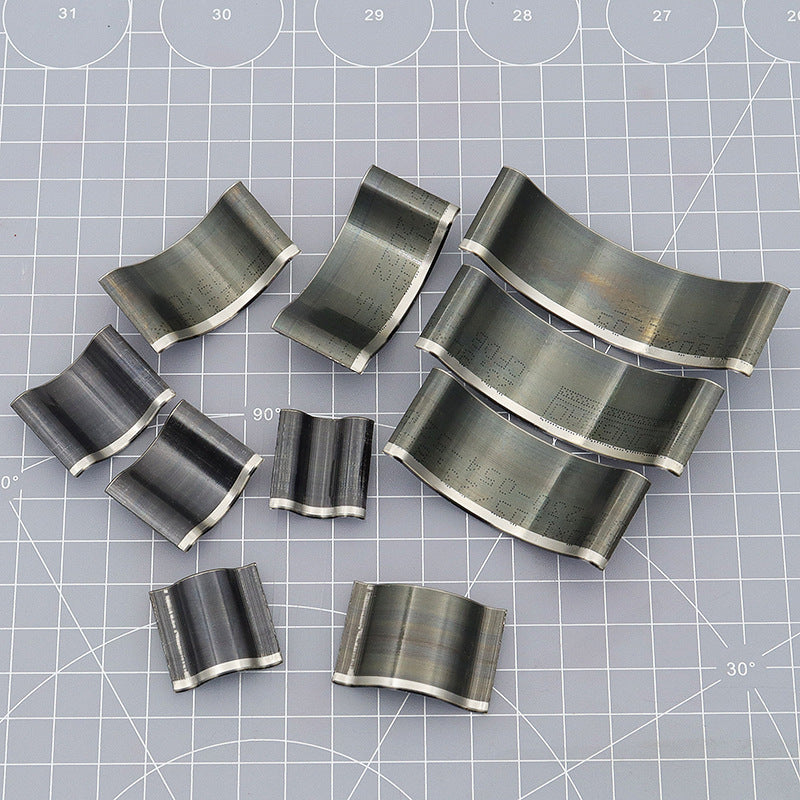 Leather Corner Rounding Die Set, 10-Piece Steel Corner Cutter Punch Dies R5 to R40 for Leather, Wallets, Card Holders & Bags
