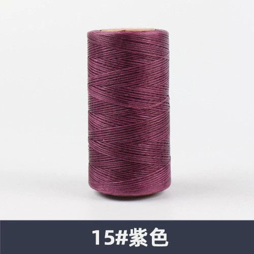 Waxed polyester sewing thread spool, dark purple, flat 150D, 260 m