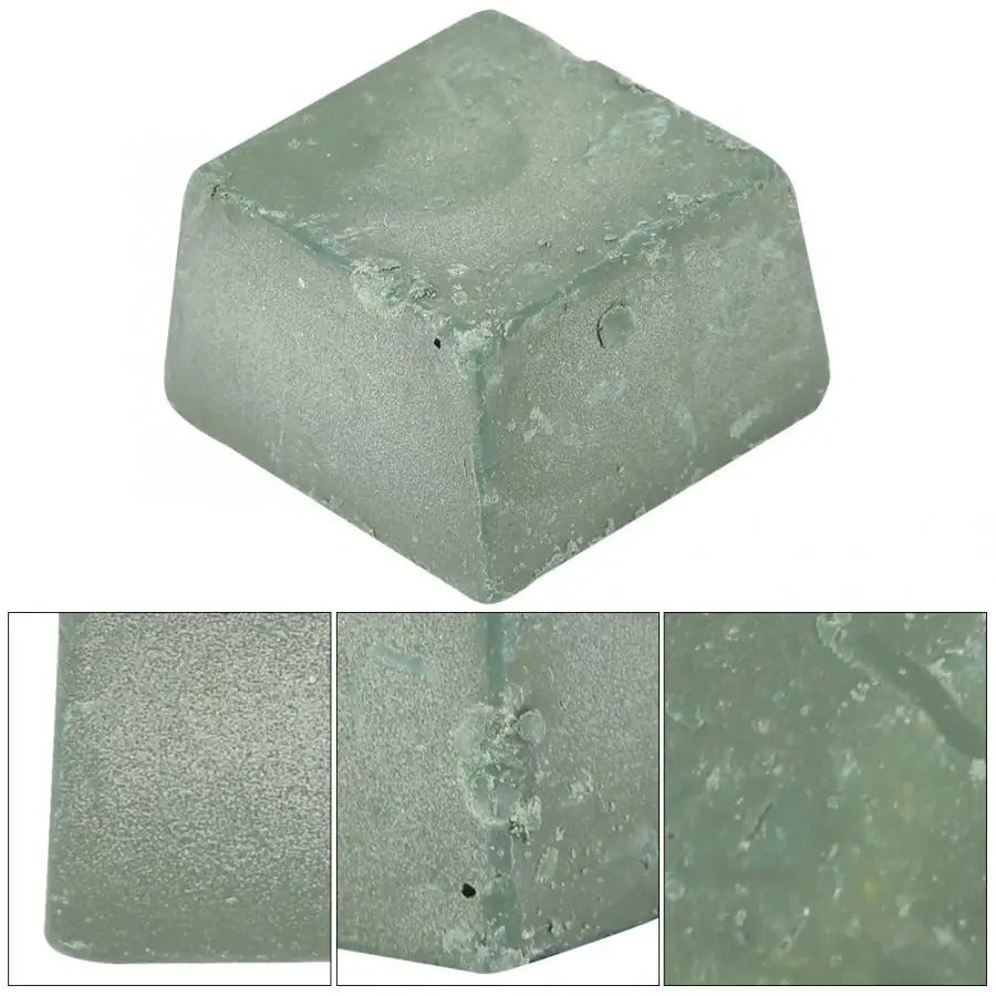 Green sharpening compound block for leather strops