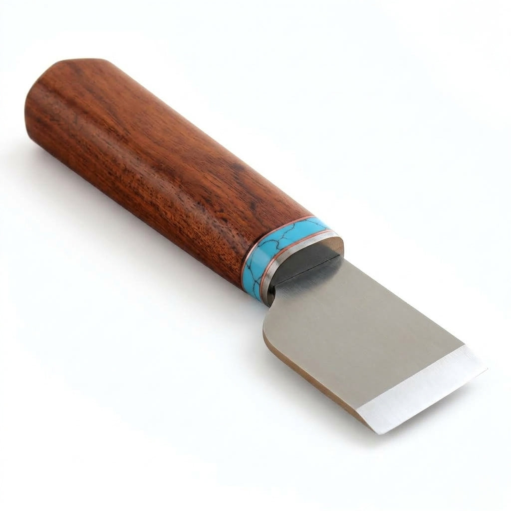 Sandalwood Leather Cutting Knife with High-Speed Steel Blade