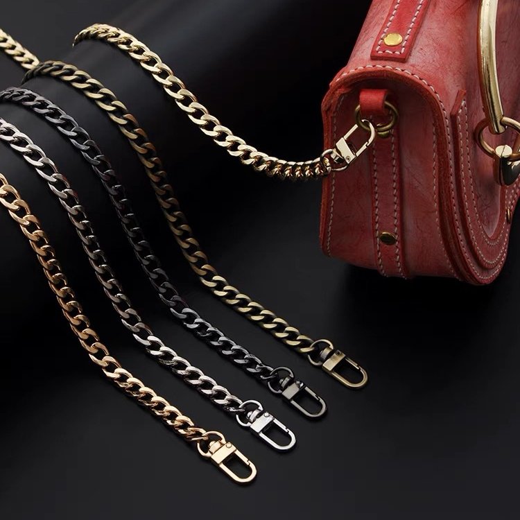 Zinc Alloy Metal Bag Chain Strap – 10mm Wide × 120cm Long (with Swivel Clasps)