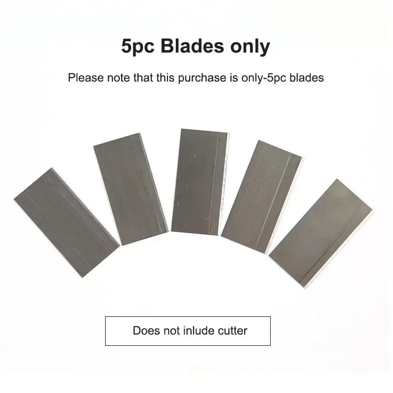 Five replacement cutter blades, gray metal plates only (no cutter included)