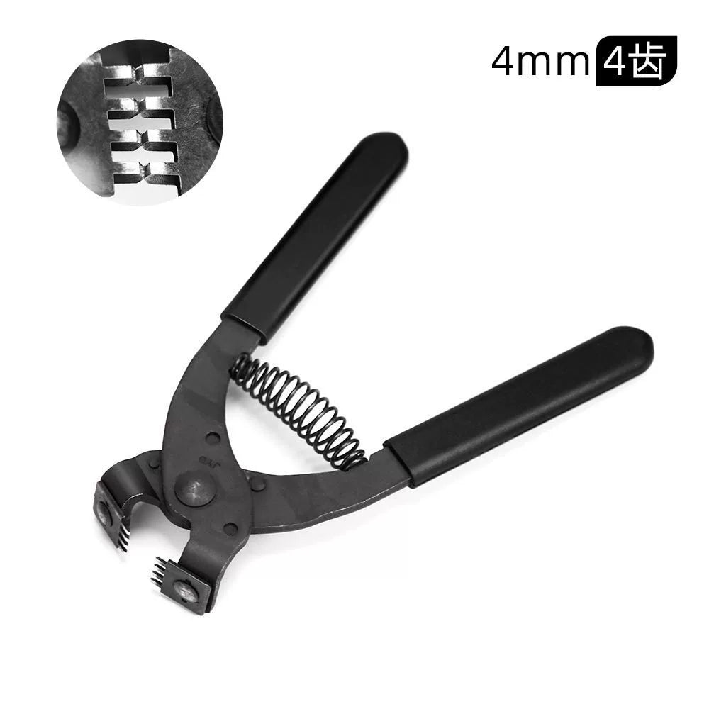 Black cutting pliers with 4mm 4-teeth wheel and spring