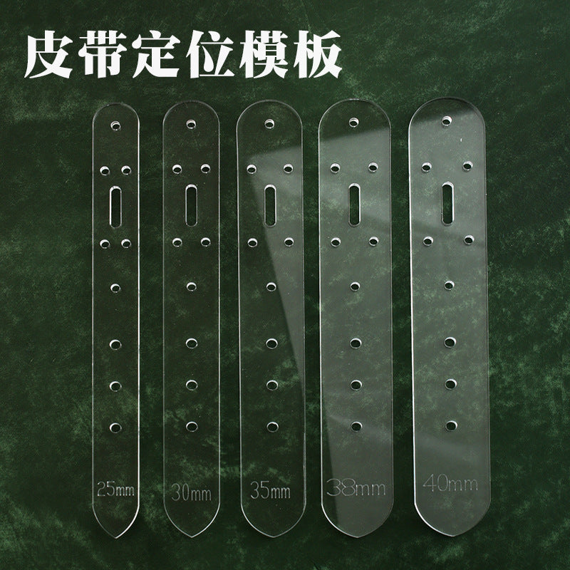 Acrylic Belt Hole Punching Template Set – 4 Sizes (25mm to 40mm) For Positioning Guide