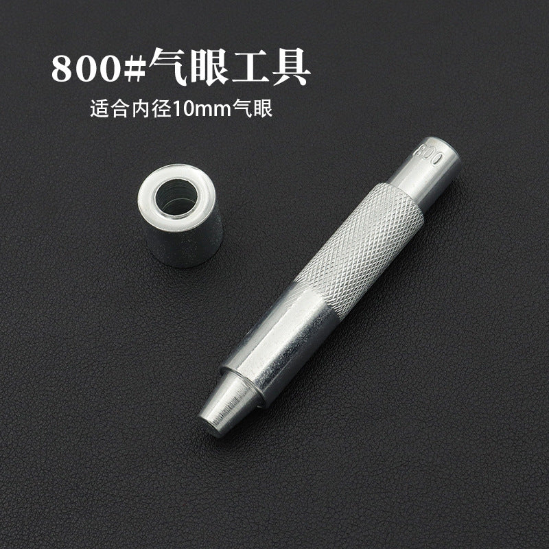 Hand grommet setter with black base die, 10mm inner diameter