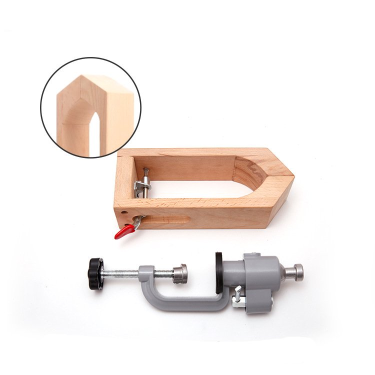 360° Rotating Wooden Leather Stitching Pony with Clamp