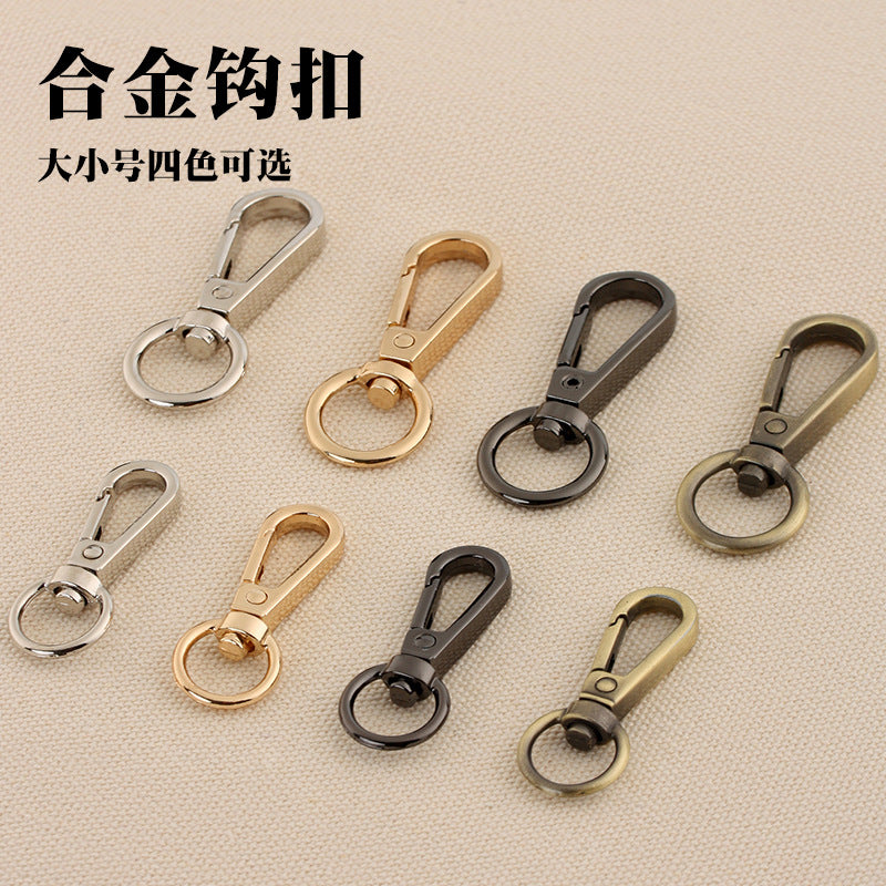 Swivel lobster claw hook buckle set, multiple silver, gold, antique and gunmetal hooks